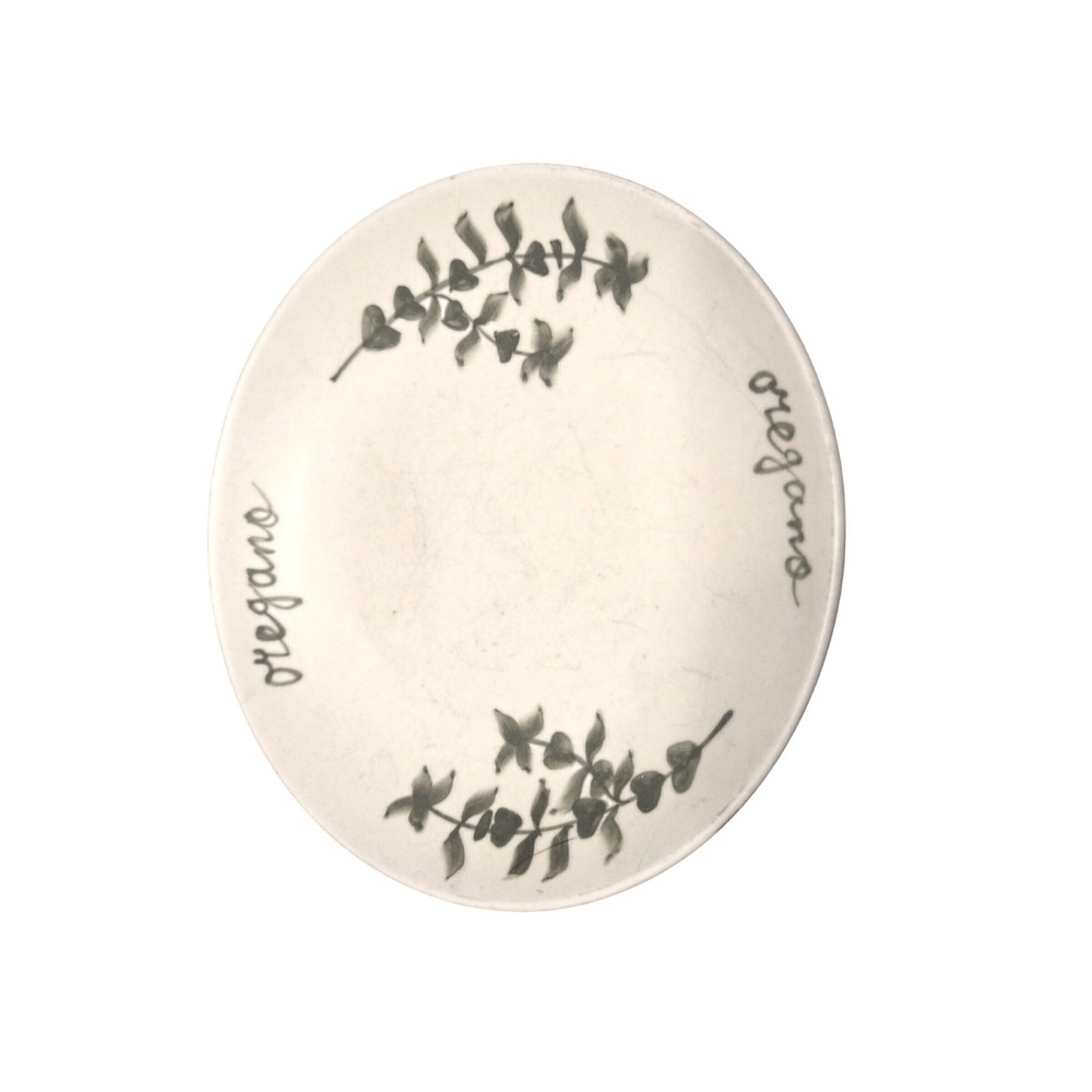 Designpac Oregano Appetizer Plate Unisex Small Cream Botanical Herb Farmhouse